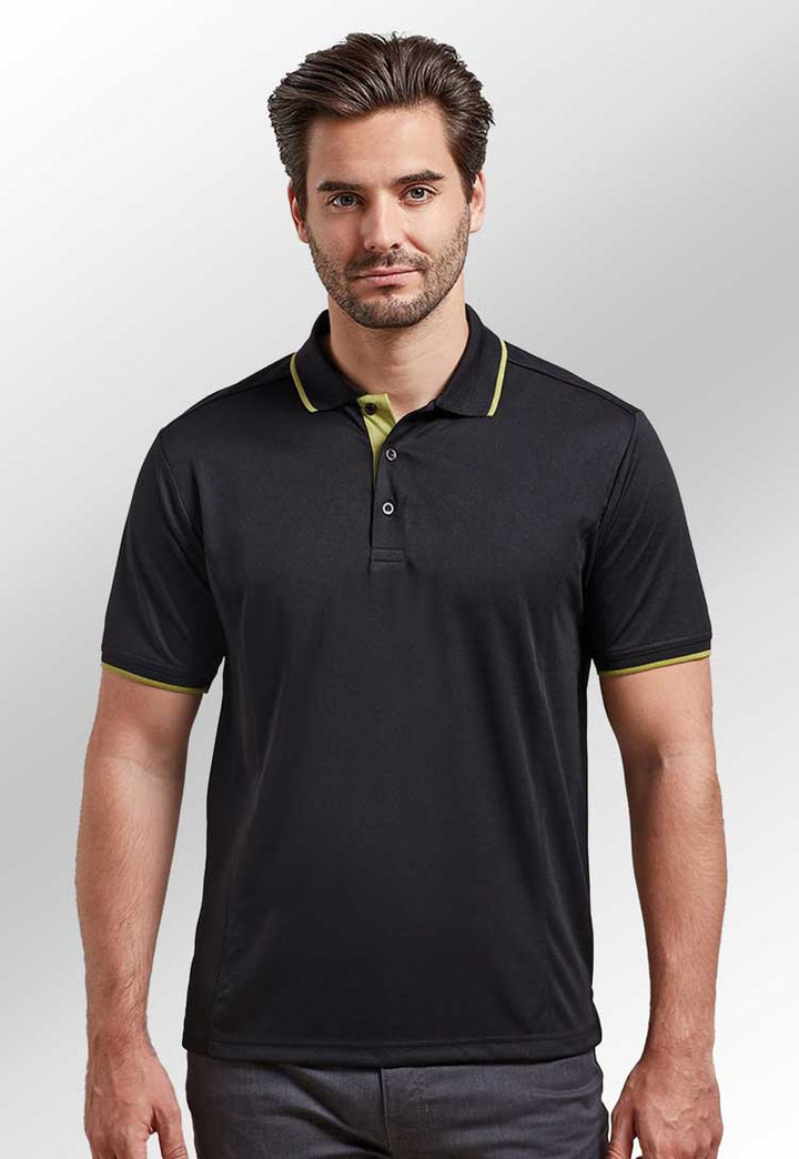 Model wearing Contrast Coolchecker® Polo PR618