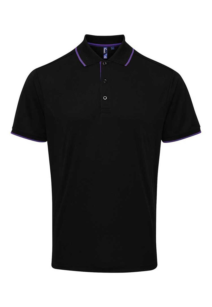 Contrast Coolchecker® Polo PR618 Black/Purple