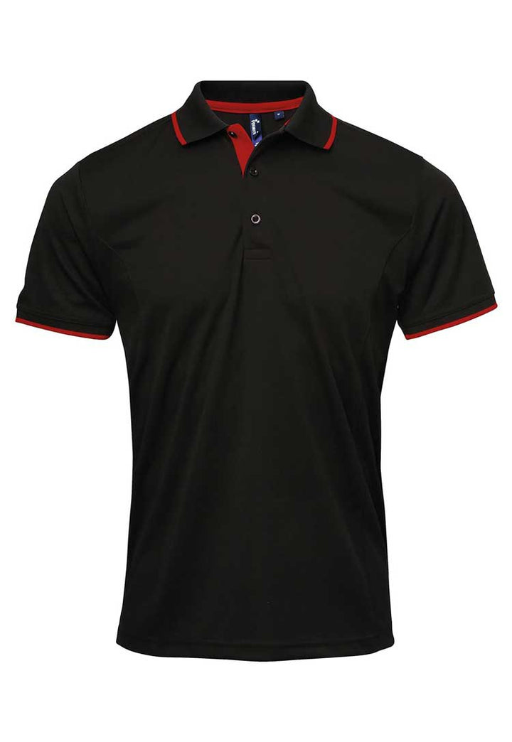 Contrast Coolchecker® Polo PR618 Black/Red