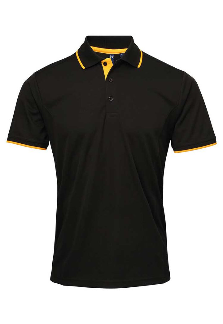 Contrast Coolchecker® Polo PR618 Black/Sunflower