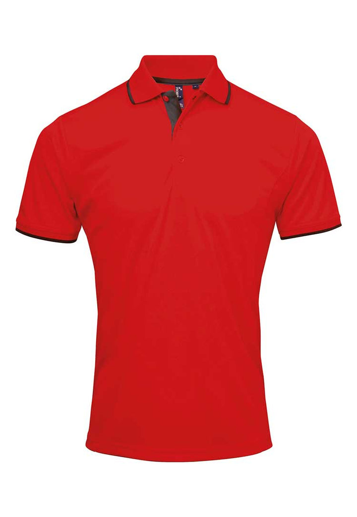 Contrast Coolchecker® Polo PR618 Red/Black