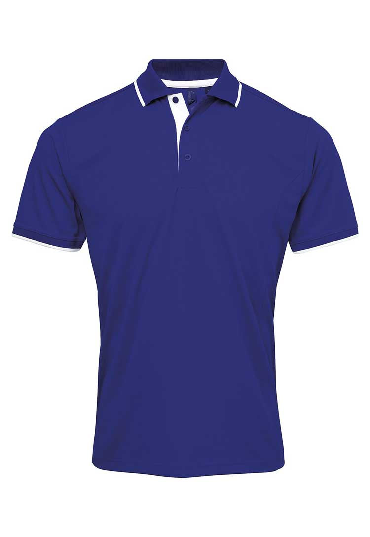 Contrast Coolchecker® Polo PR618 Royal/White