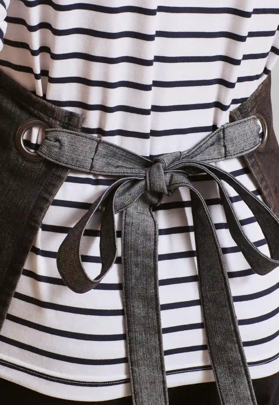 Contrast Denim Bib Apron - The Work Uniform Company