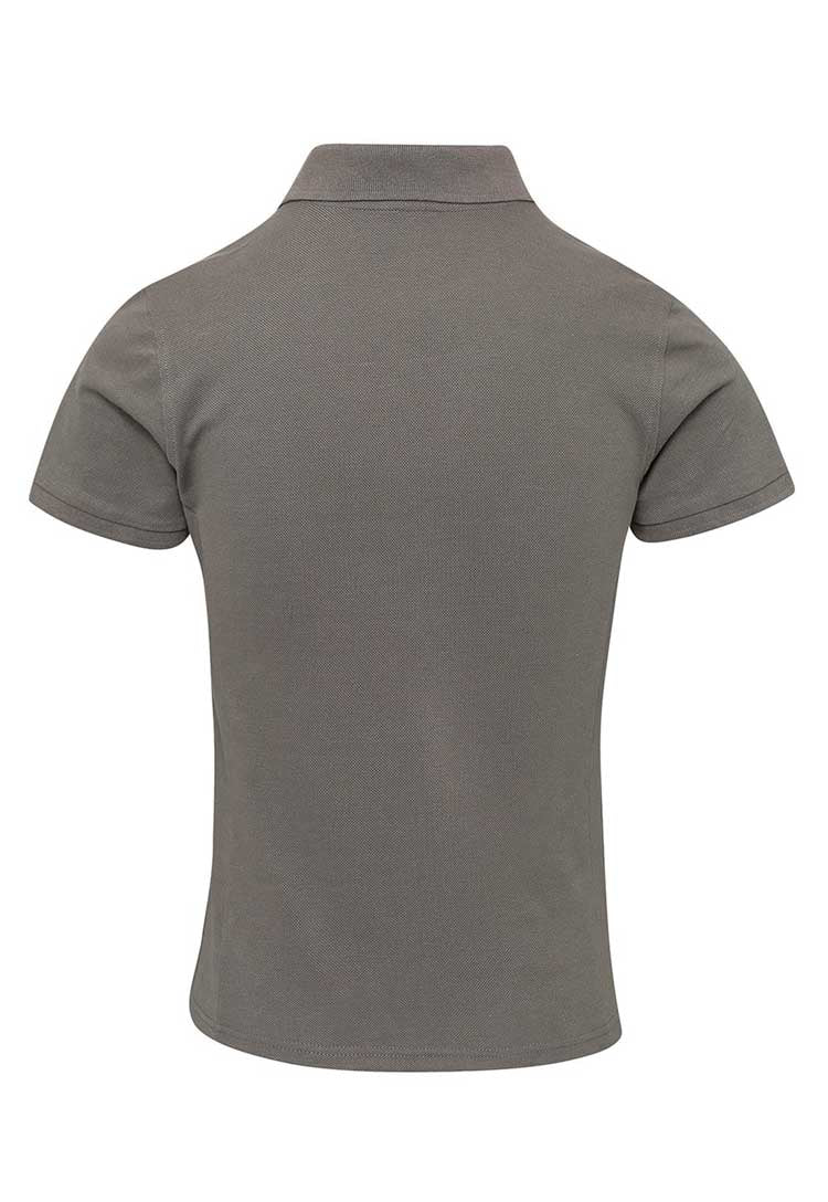 Women's Coolchecker® Plus Piqué Polo PR632 dark grey back view