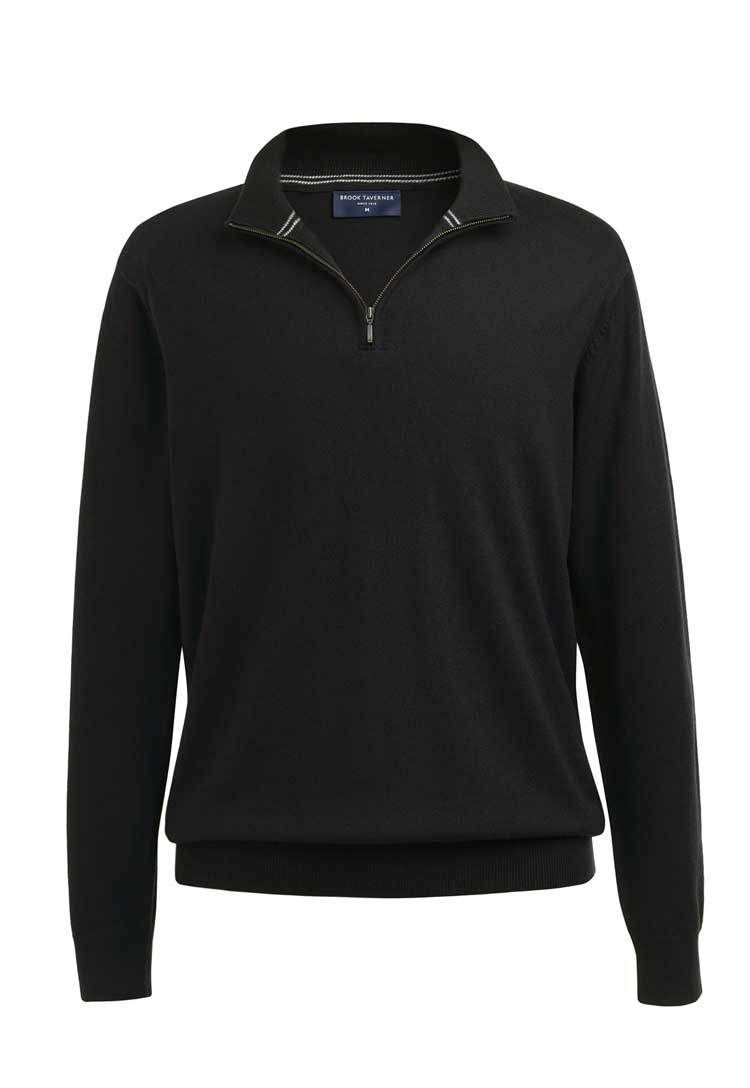 Copenhagen Marino Wool 1/4 Zip Jumper 4567 black