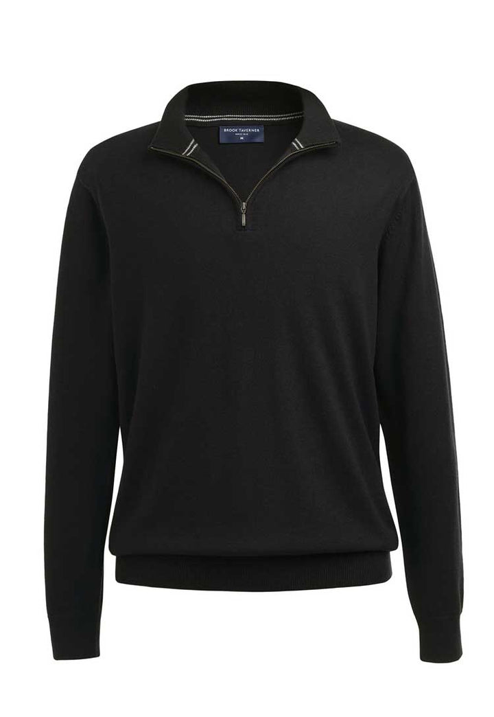 Copenhagen Marino Wool 1/4 Zip Jumper 4567 black