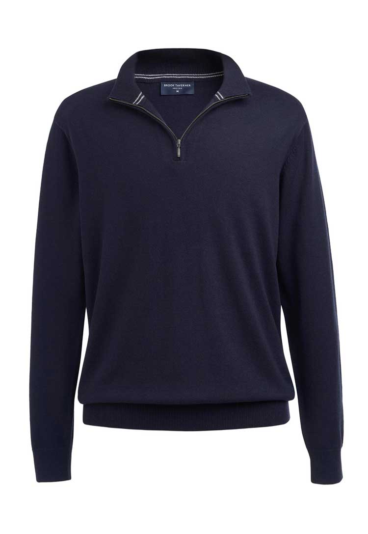 Copenhagen Marino Wool 1/4 Zip Jumper 4567 navy