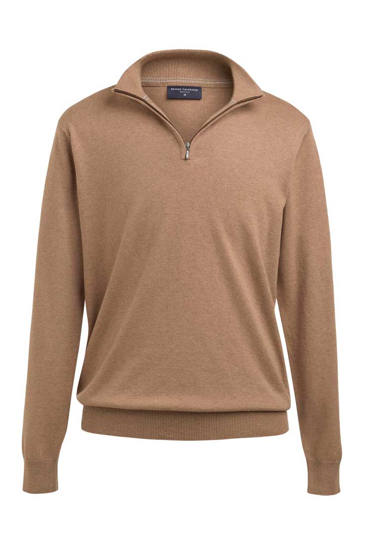 Copenhagen Marino Wool 1/4 Zip Jumper 4567 oatmeal