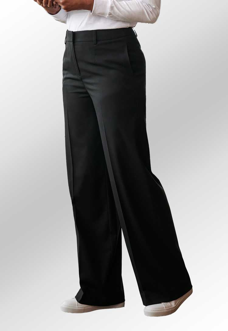 Model wearing Cora Wide Leg Trouser