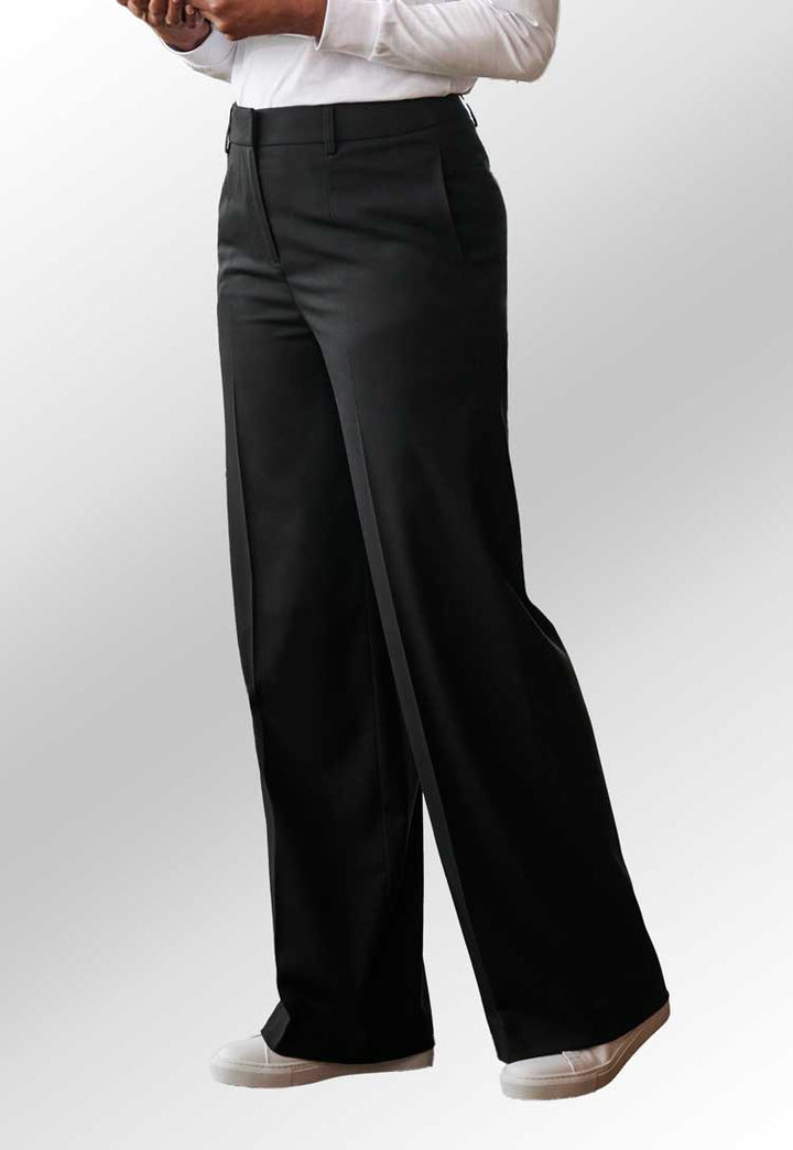 Model wearing Cora Wide Leg Trouser