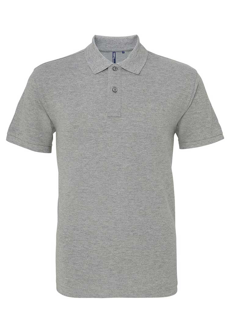 Men's Classic Fit Polo AQ010 in heather grey