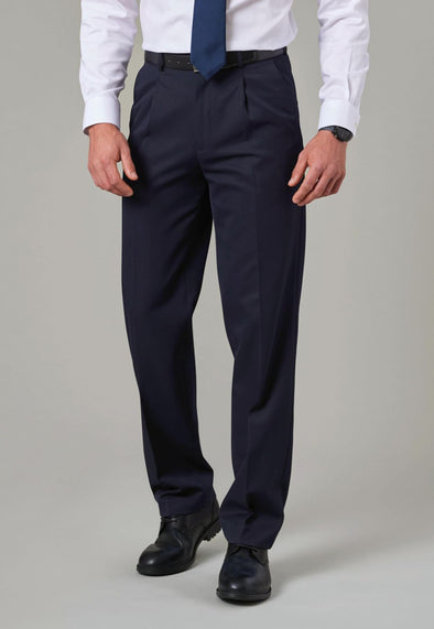 Navy Ellbridge organic-cotton suit trousers | Oliver Spencer | MATCHES UK