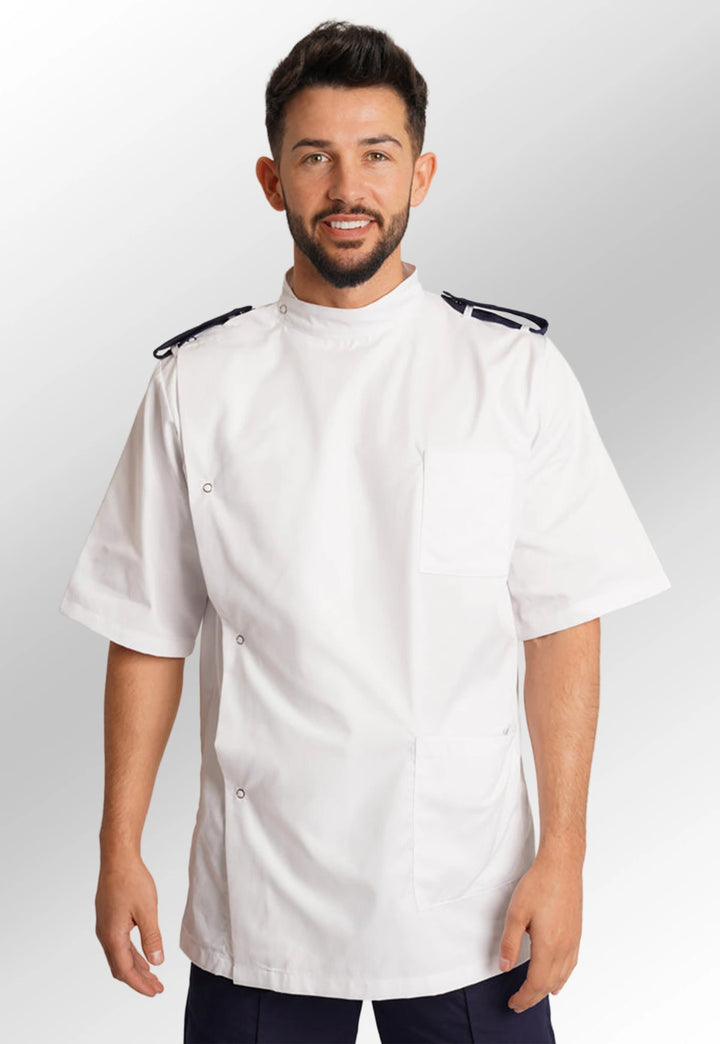 Men's Dental Healthcare Tunic with epaulette loops NDMT - The Work Uniform Company