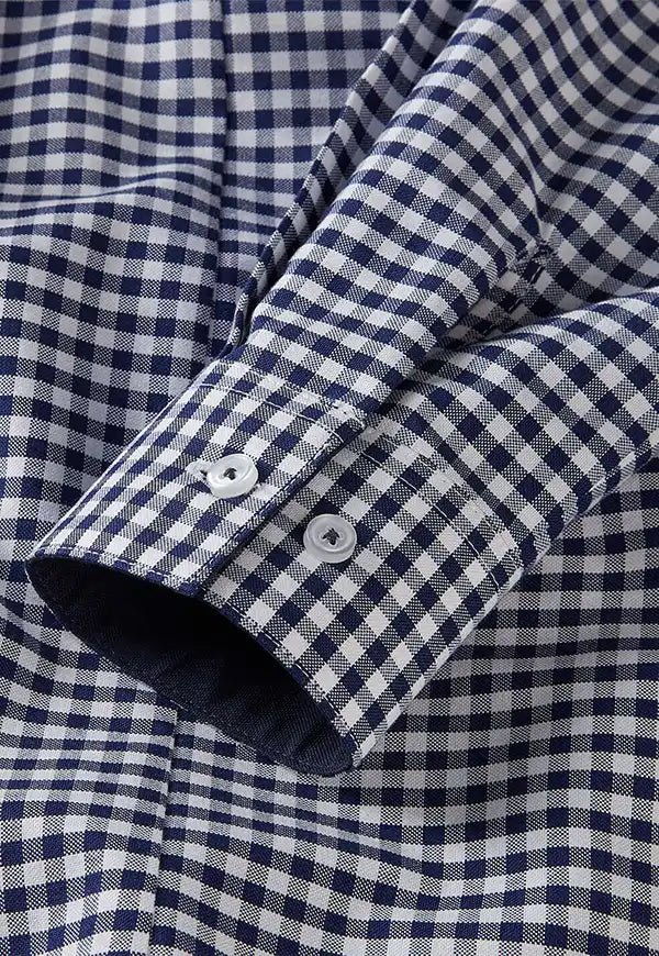 Elsa Checked Long Sleeve Blouse - The Work Uniform Company