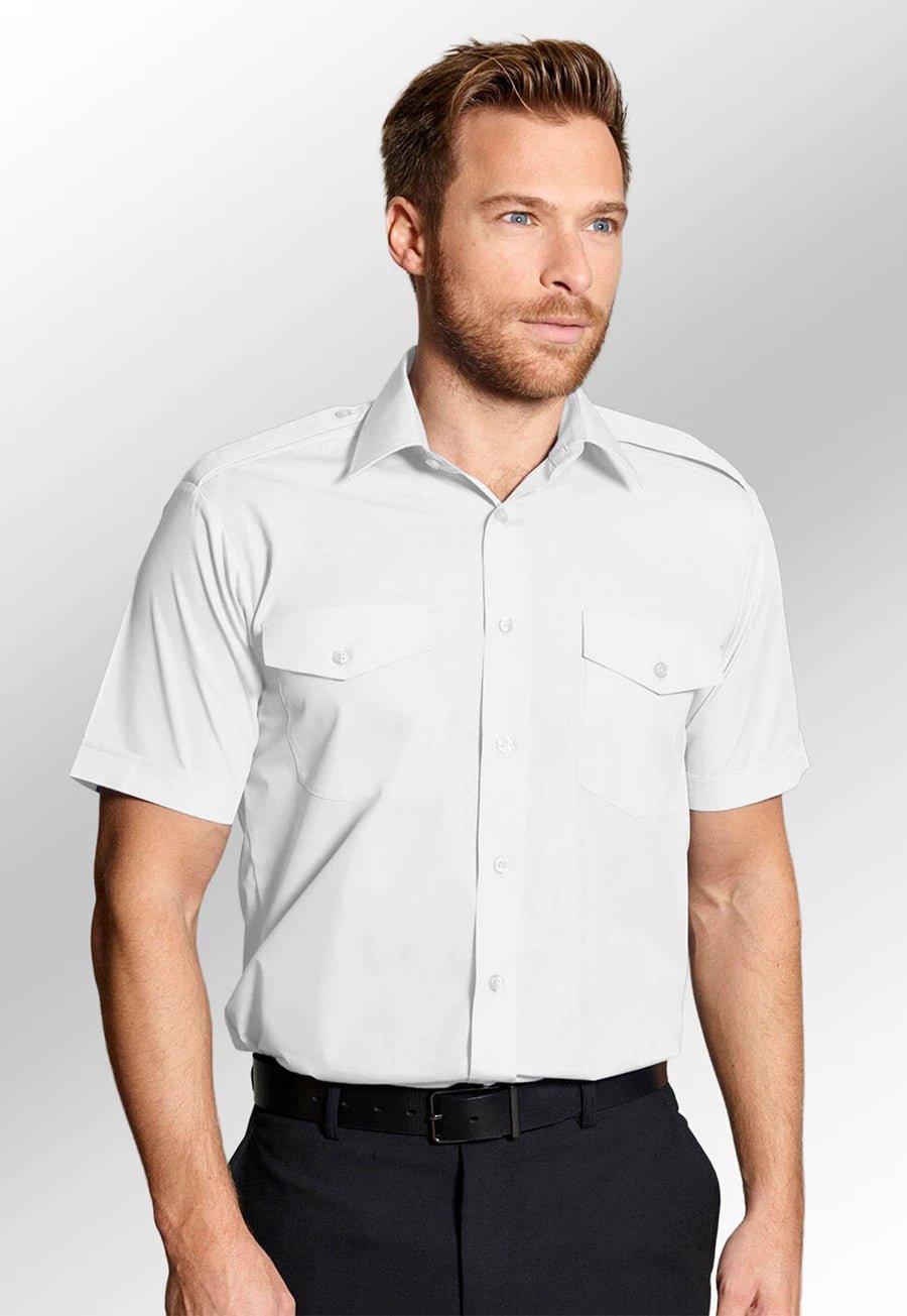 Men's Classic Short Sleeve Pilot Shirt - The Work Uniform Company