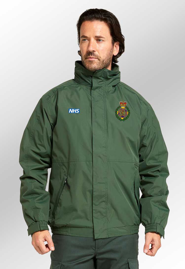 Model wearing Ambulance Regatta Dover Winter Jacket with Logos 