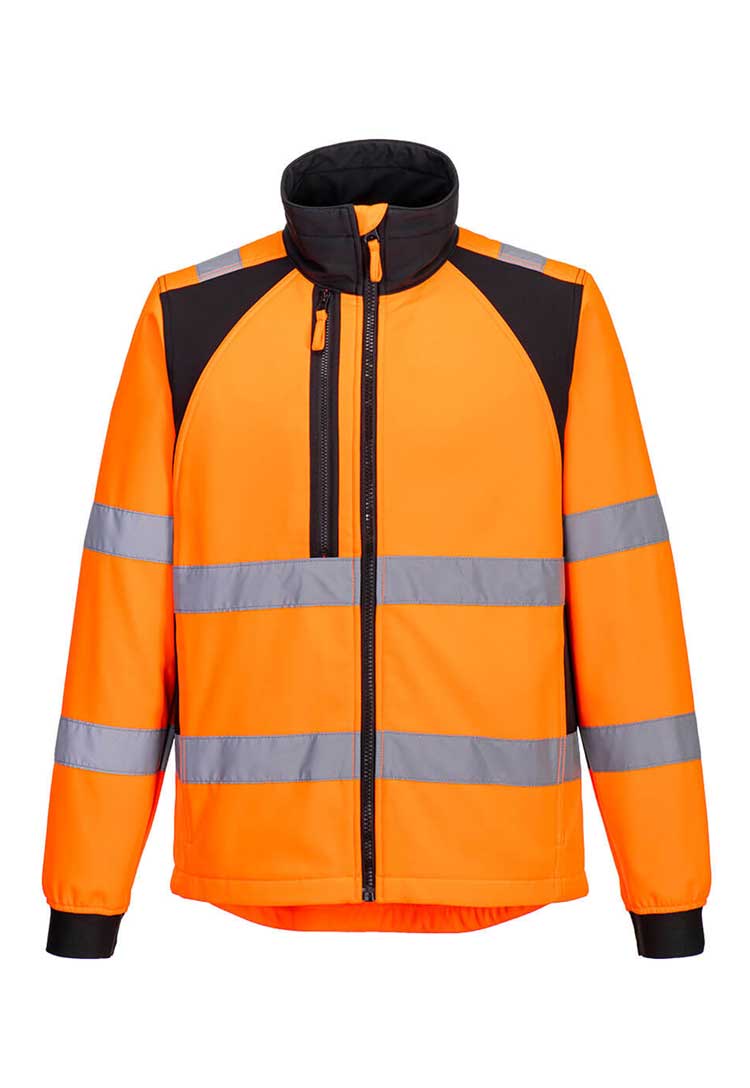 WX2 Eco Hi-Vis Softshell (2L) CD875 in Orange/Black