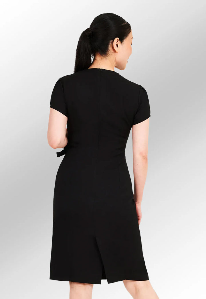 Elena Wrap Over Salon Dress - The Work Uniform Company