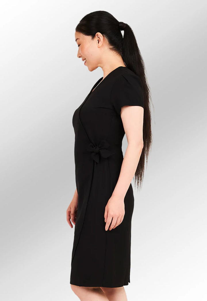 Elena Wrap Over Salon Dress - The Work Uniform Company