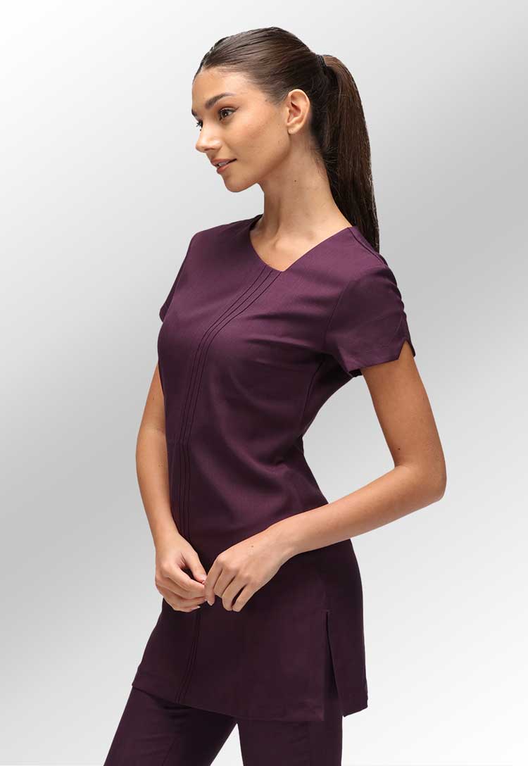 Emma Asymmetrical Tunic in Plum