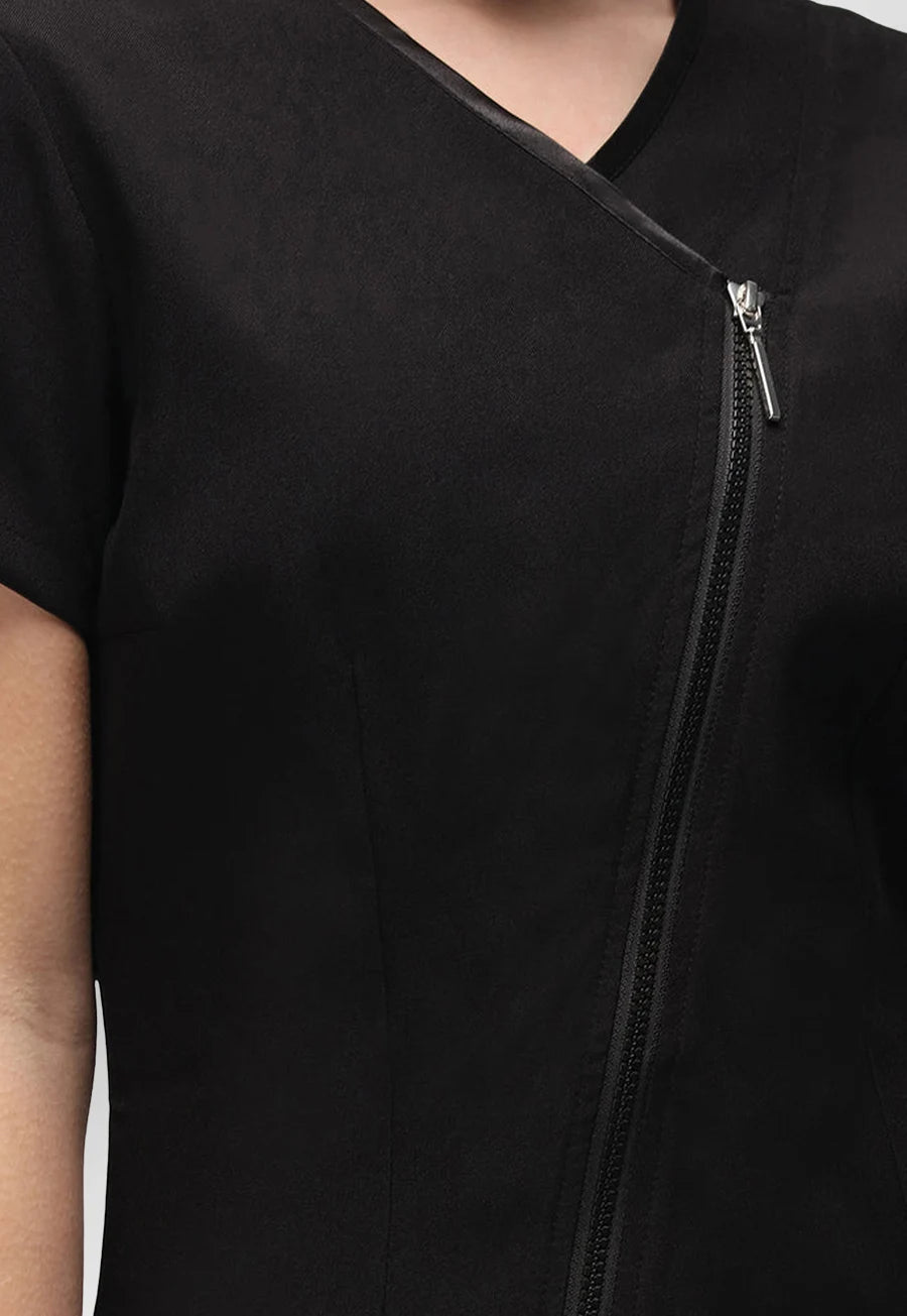 Eve Contrast Zip Tunic - The Work Uniform Company