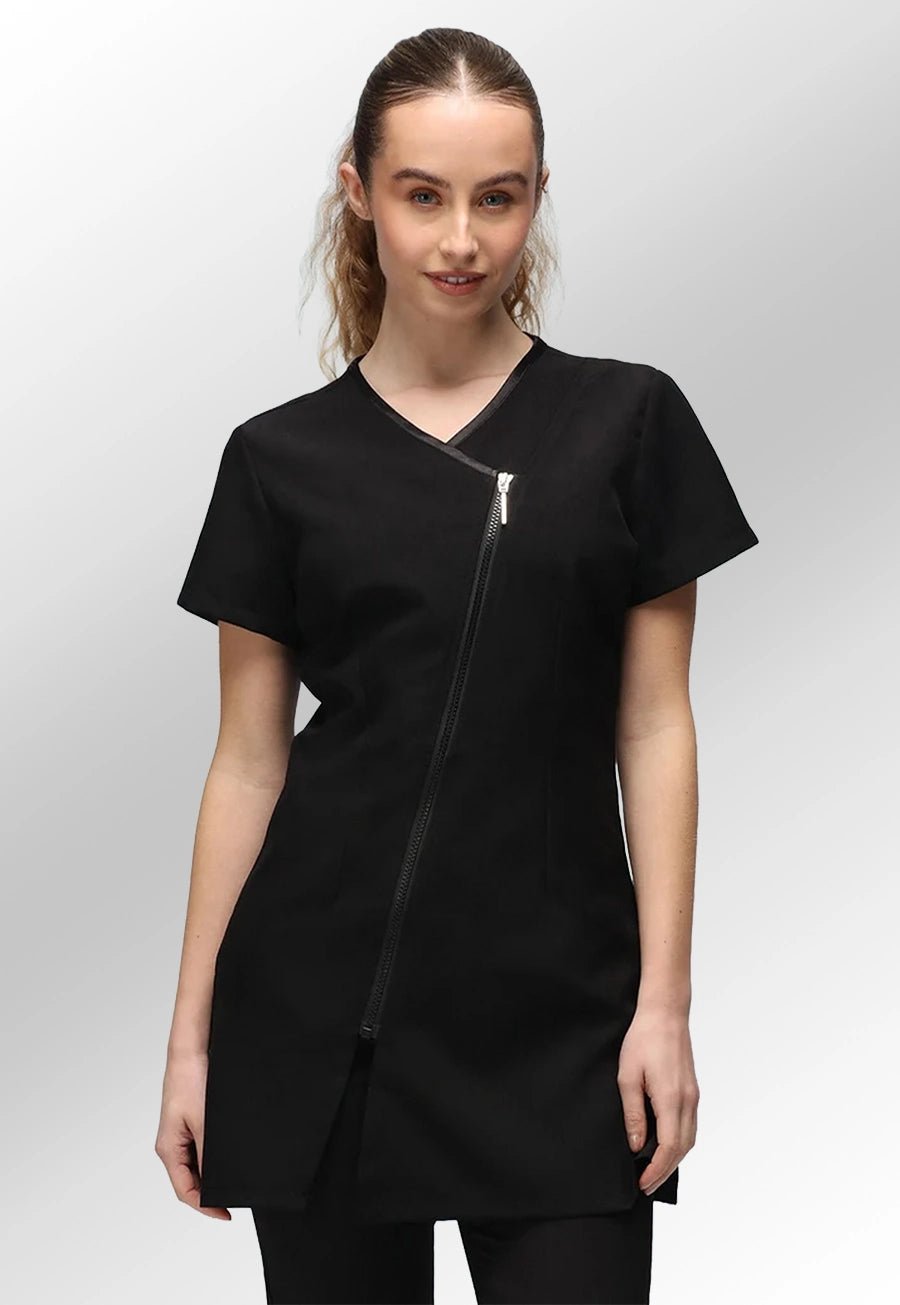 Eve Contrast Zip Tunic - The Work Uniform Company