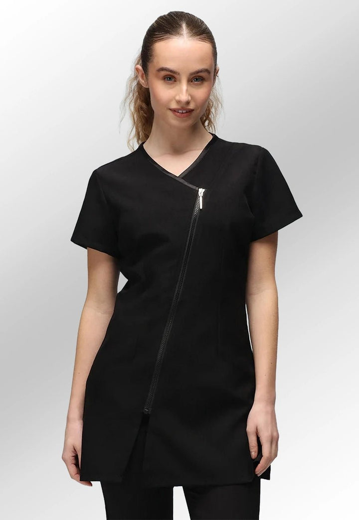 Eve Contrast Zip Tunic - The Work Uniform Company