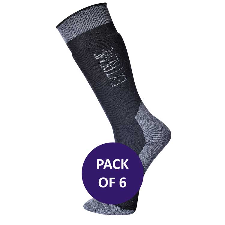 Extreme Cold Weather Sock SK18 in Black (x6 Pairs)