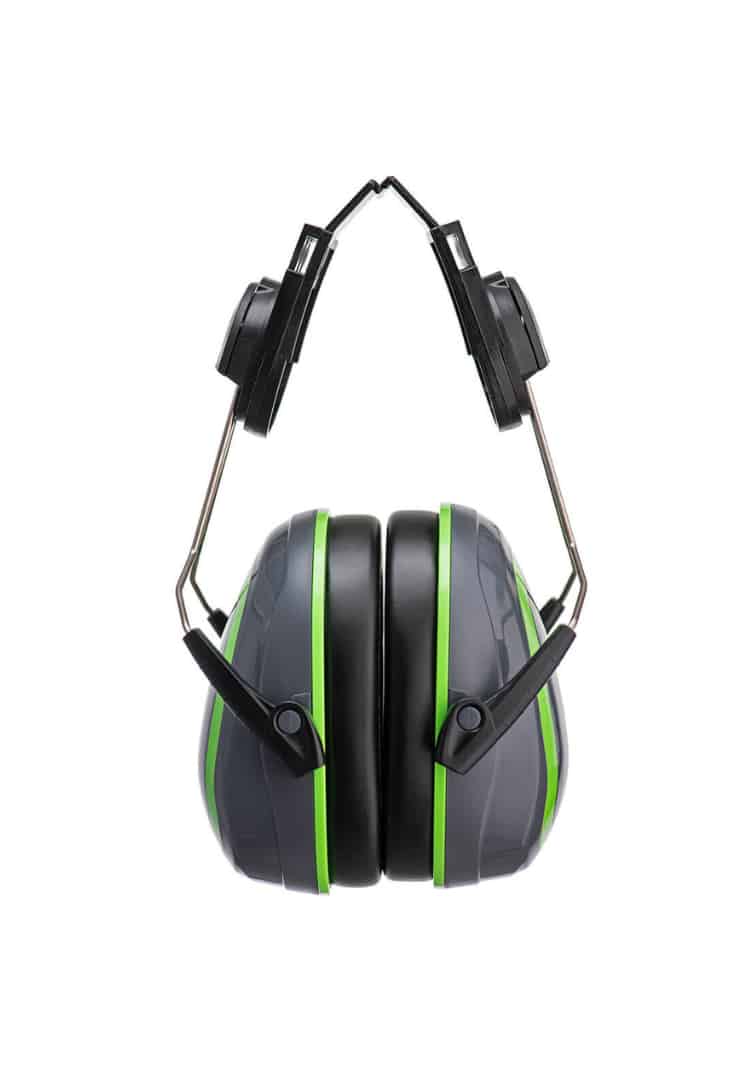 HV Extreme Ear Defenders Low Clip-On PW75 in Grey/Green