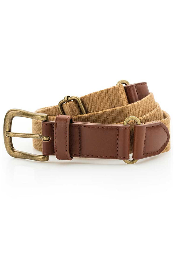 Faux Leather and Canvas Belt AQ902