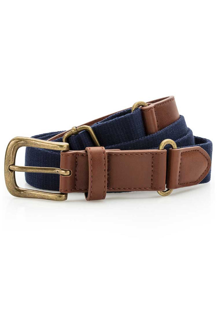 Faux Leather and Canvas Belt AQ902