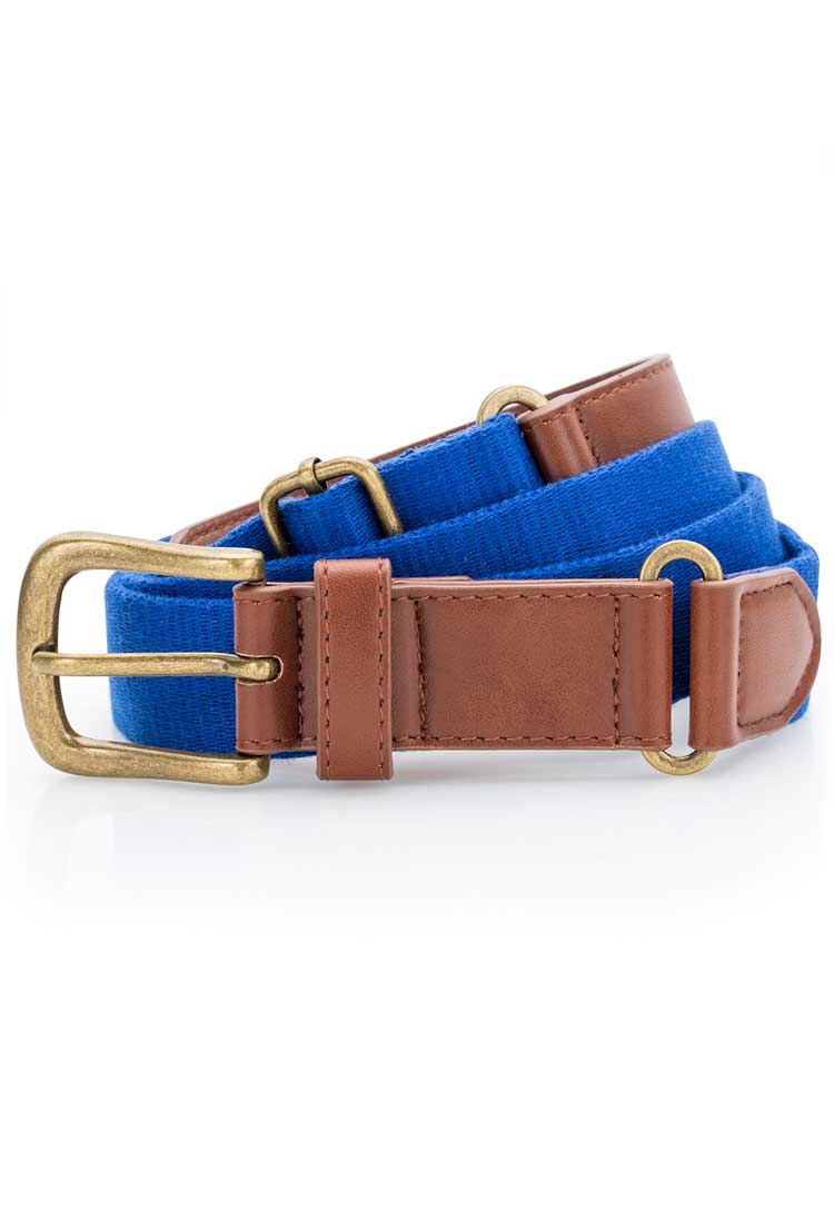 Faux Leather and Canvas Belt AQ902