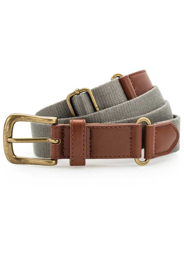 Faux Leather and Canvas Belt AQ902