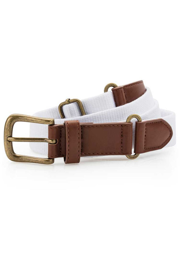 Faux Leather and Canvas Belt AQ902