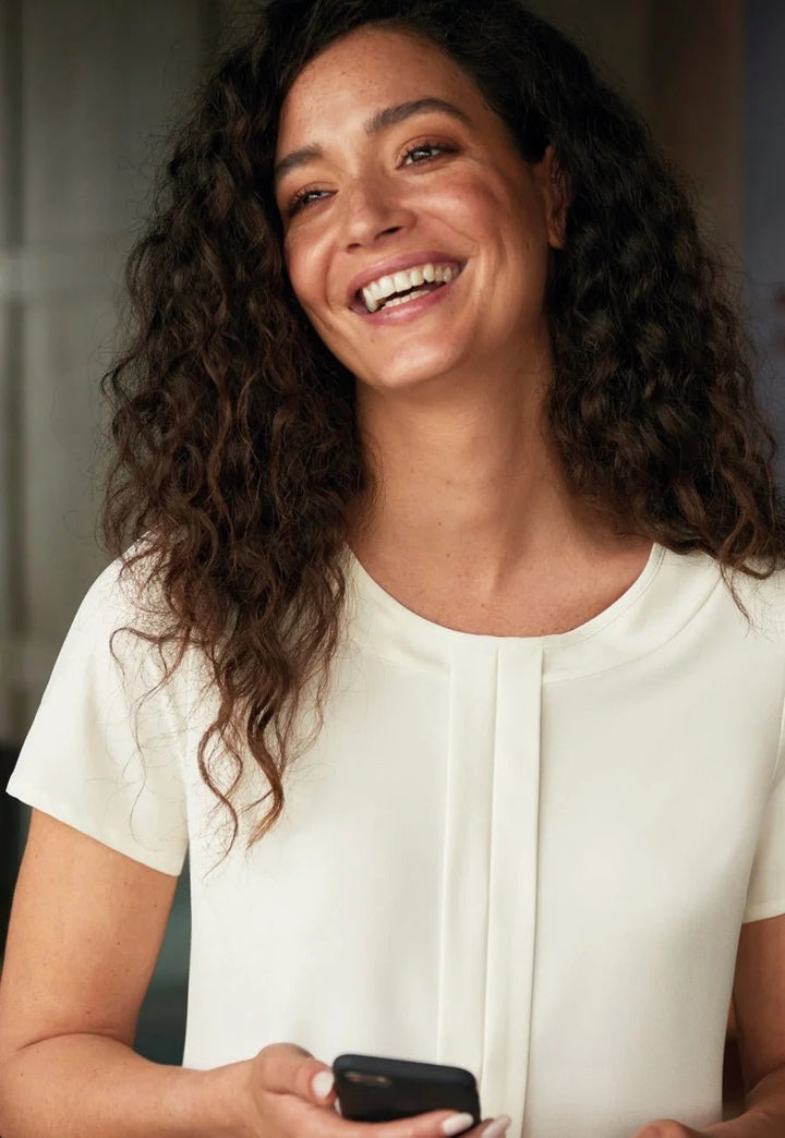 Felina Crepe de Chine Blouse - The Work Uniform Company