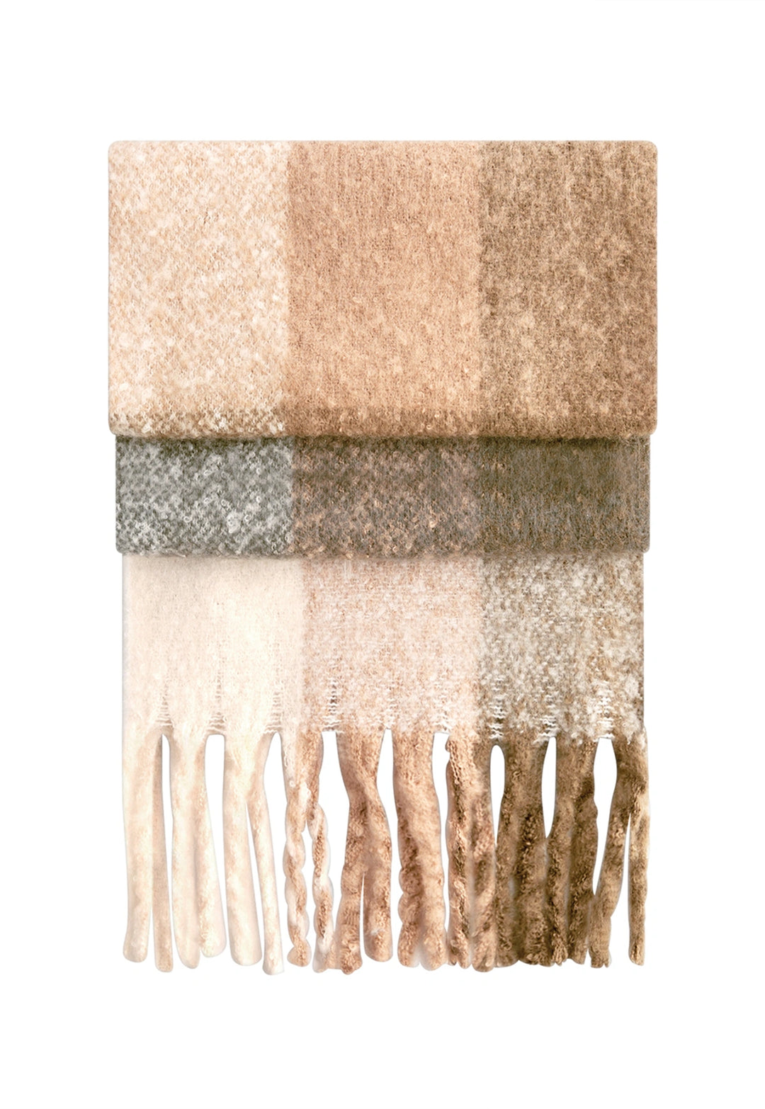 Fluffy Check Scarf - The Work Uniform Company