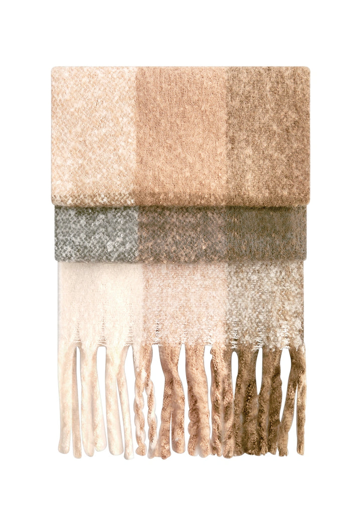 Fluffy Check Scarf - The Work Uniform Company