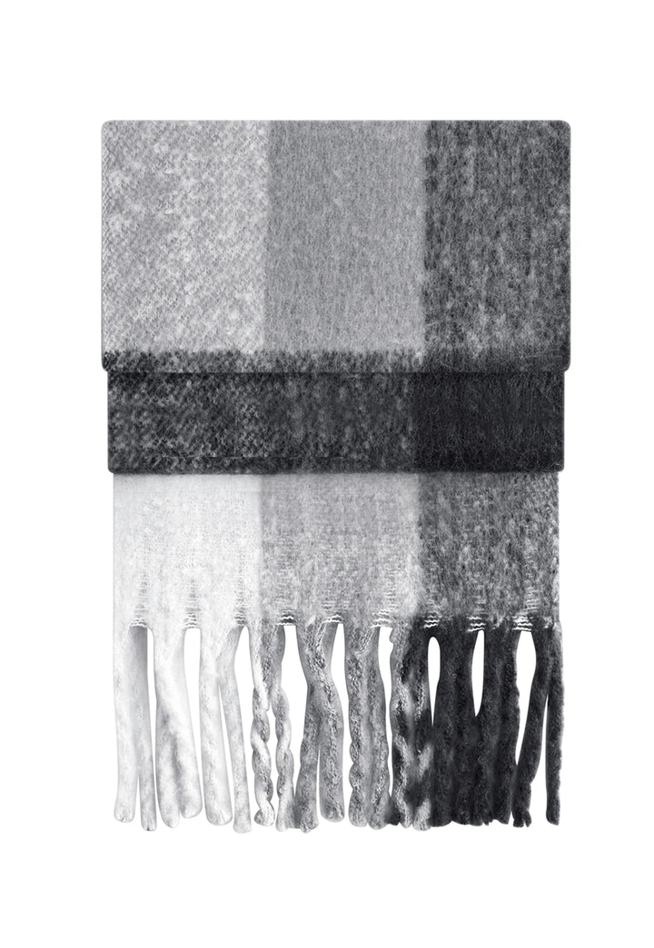 Fluffy Check Scarf - The Work Uniform Company