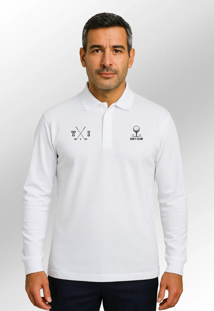 Frederick Premium Cotton Golf Club Polo with Initials - The Work Uniform Company