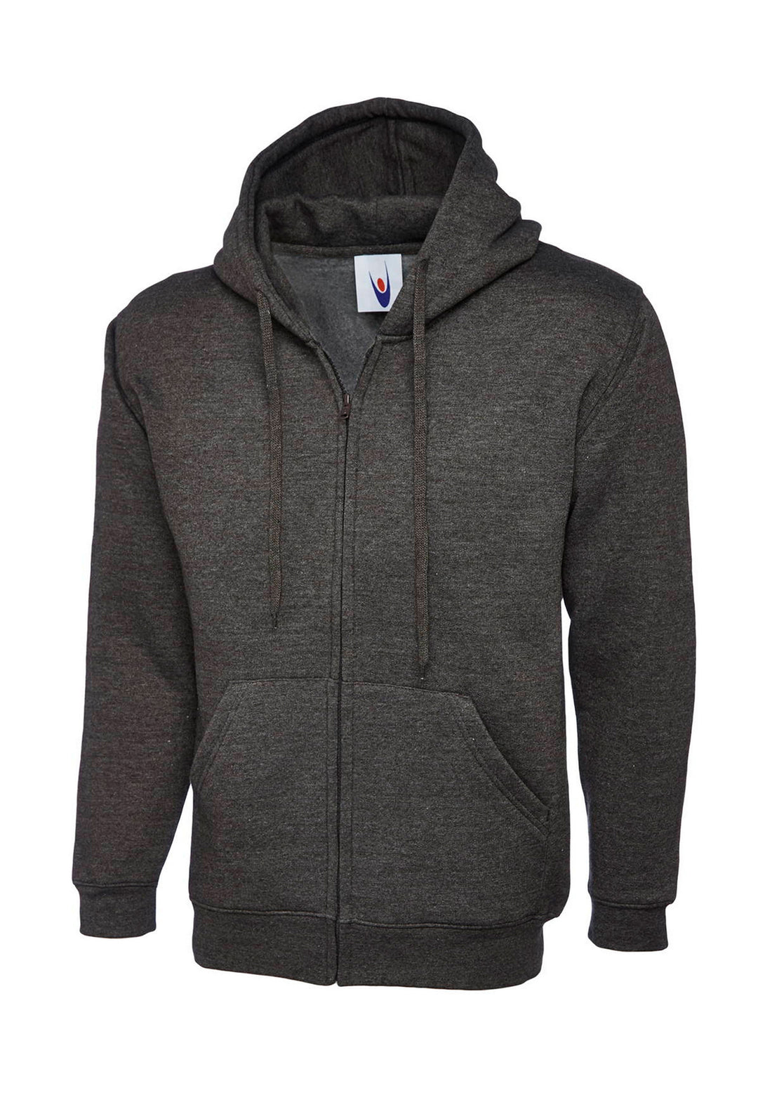 Classic Full Zip Hooded Sweatshirt UC504 in Charcoal