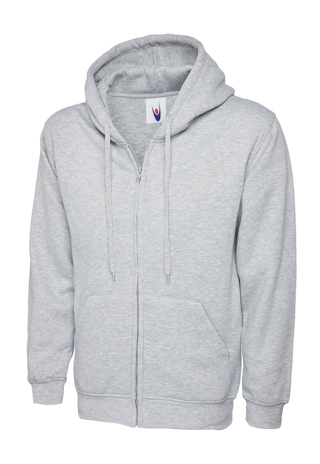 Classic Full Zip Hooded Sweatshirt UC504 in Heather Grey