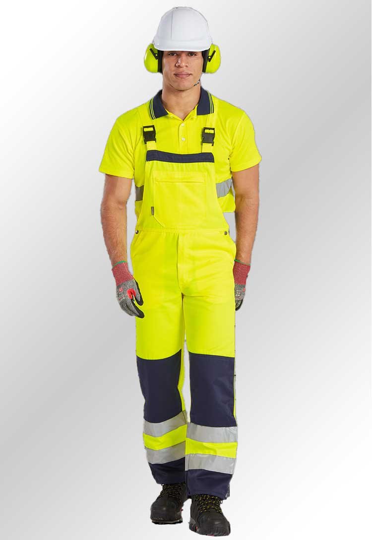 Size Guide Portwest S488 Men's Hi Vis Bib And Brace Work Overalls