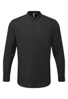 Unisex Banded Collar Grandad Long Sleeve Shirt PR258