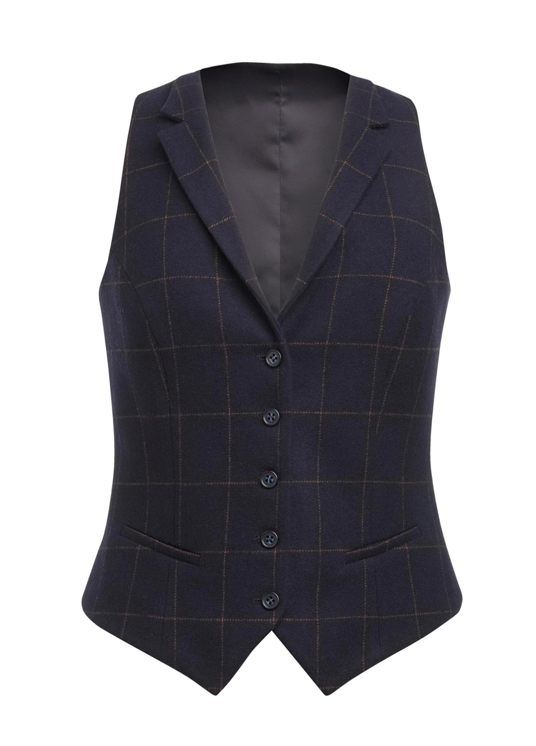 Greenville Ladies Waistcoat 2383 in Navy Check