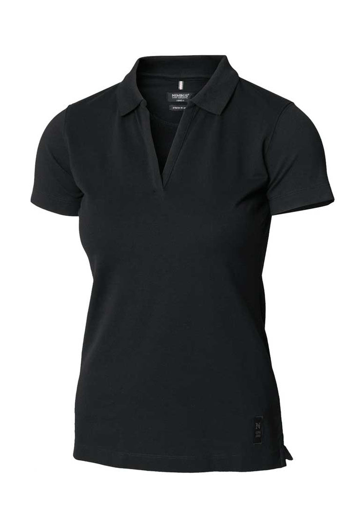 Women’s Harvard V Neck Stretch Deluxe Polo NB52F in Black