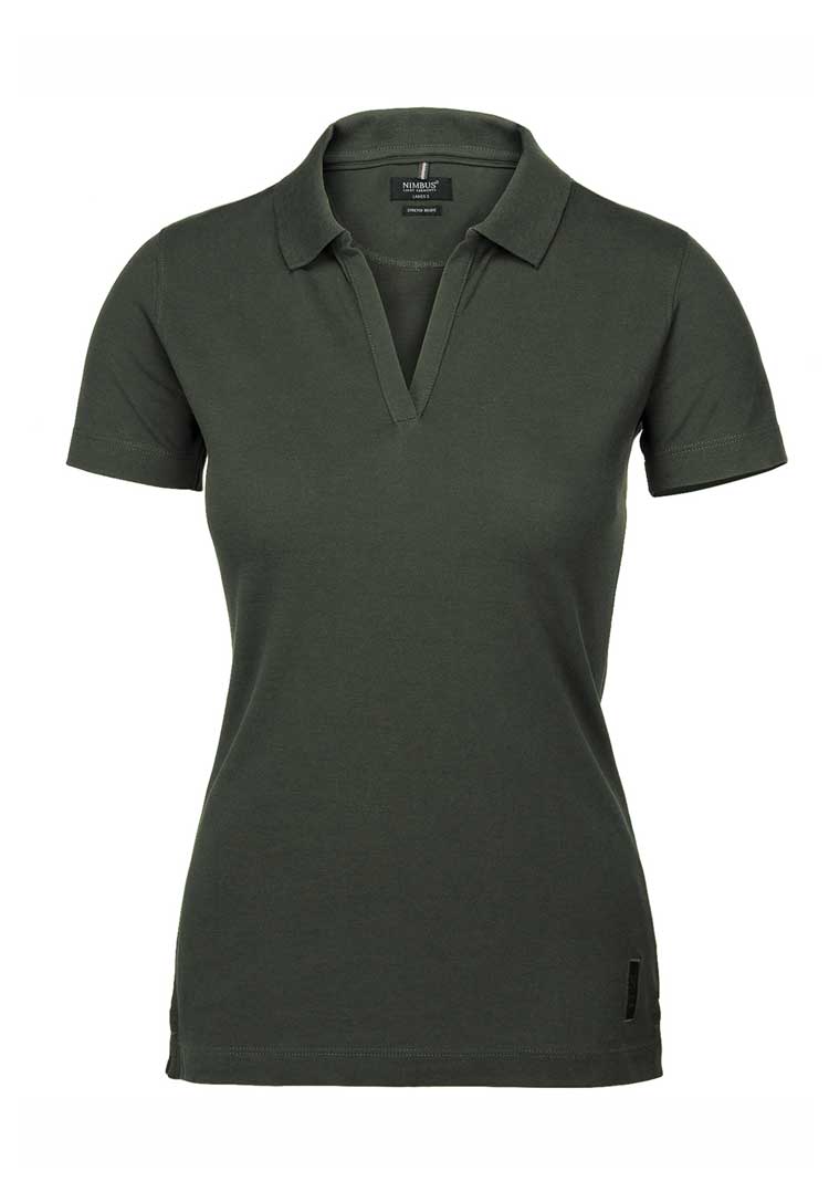 Women’s Harvard V Neck Stretch Deluxe Polo NB52F in Olive