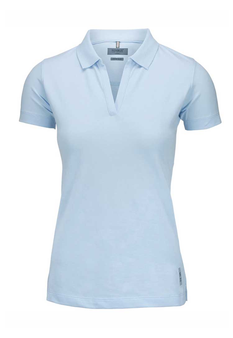 Women’s Harvard V Neck Stretch Deluxe Polo NB52F in Sky Blue