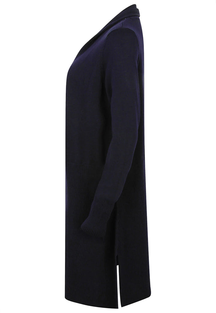 Side view of the Women's Longline Open Cardigan HB719.