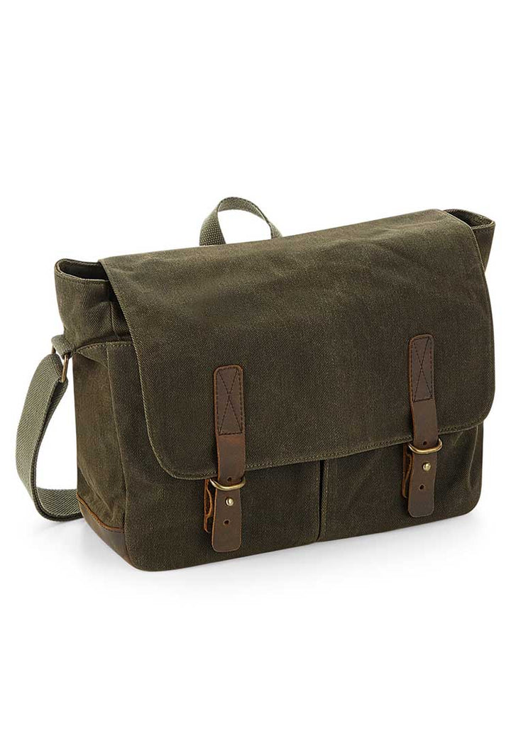 Heritage Waxed Canvas Messenger QD653