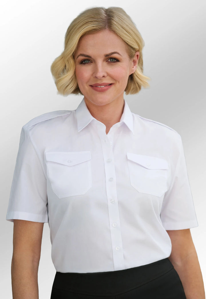Hestia Ladies Short Sleeve Pilot Shirt - The Work Uniform Company